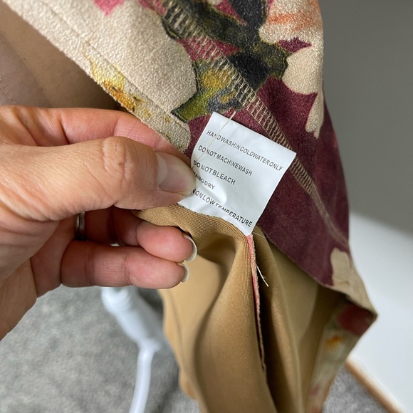 Anthropologie Solitaire NWT Faux Suede Butterfly Floral Long Line Open Jacket M - Picture 9 of 12